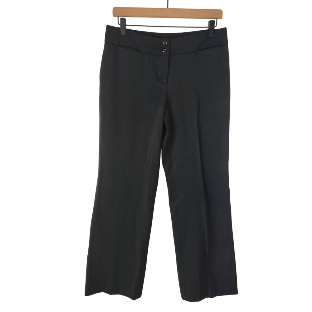 Talbots Black Signature Flare Trousers Pants Career Stretch Women's Petite 6 (6P